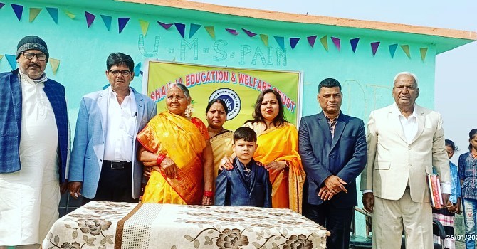 Stationery Distribution Drive - community welfare campaign by Shailja Trust